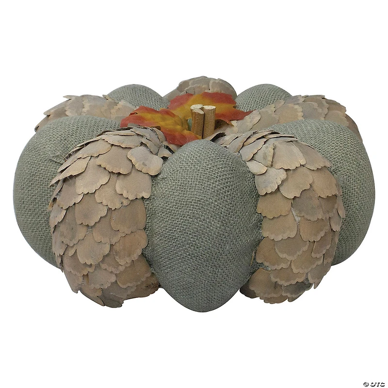 Northlight 10" Green and Brown Autumn Harvest Tabletop Pumpkin