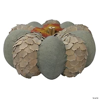 Northlight 10" Green and Brown Autumn Harvest Tabletop Pumpkin
