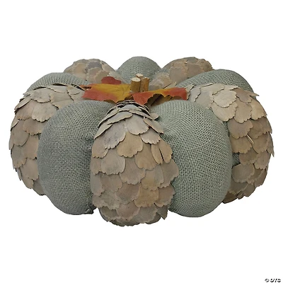 Northlight 10" Green and Brown Autumn Harvest Tabletop Pumpkin