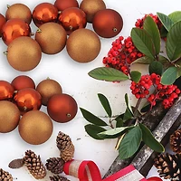 Northlight 12ct Shatterproof 4-Finish Christmas Ball Ornaments 4" (100mm