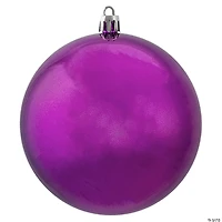 Northlight 12ct Purple Shatterproof Shiny Christmas Ball Ornaments 4" (100mm)