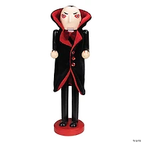 Northlight 14" Black and Red Wooden Vampire Halloween Nutcracker