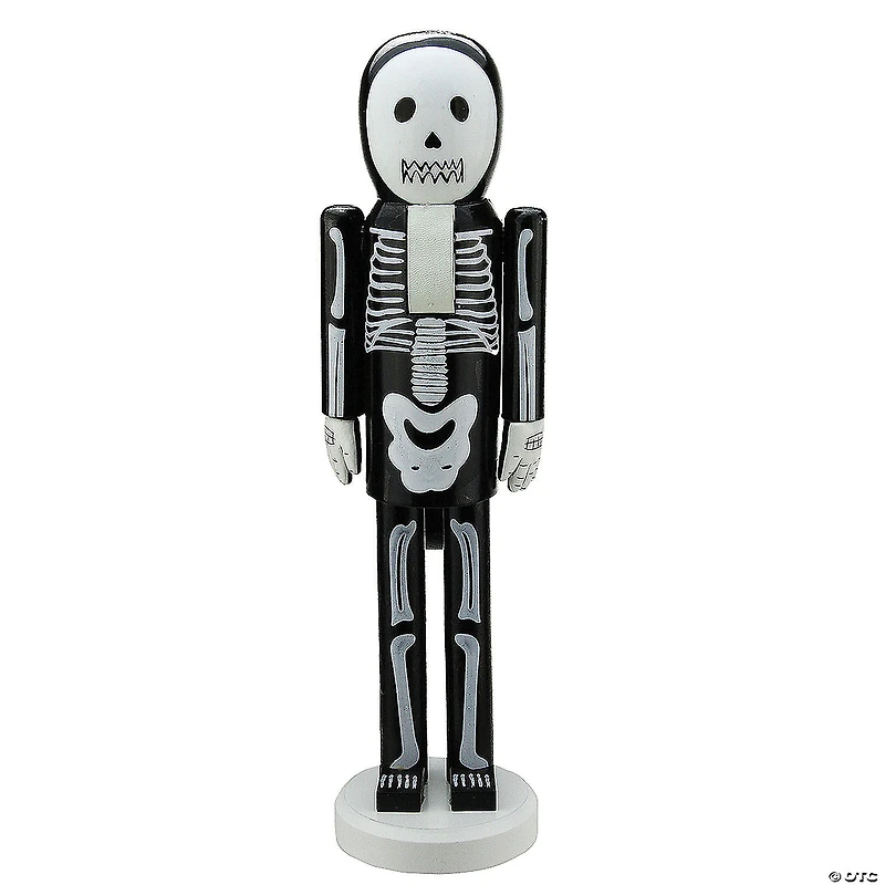 Northlight 14" Black and White Skeleton Halloween Nutcracker