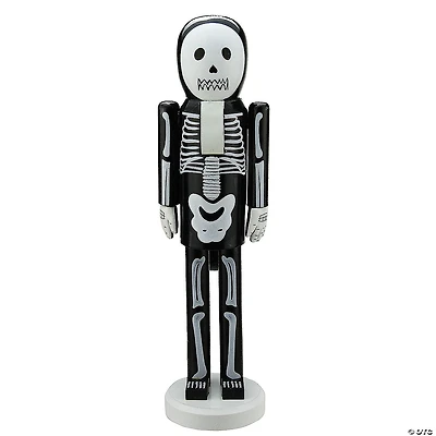 Northlight 14" Black and White Skeleton Halloween Nutcracker