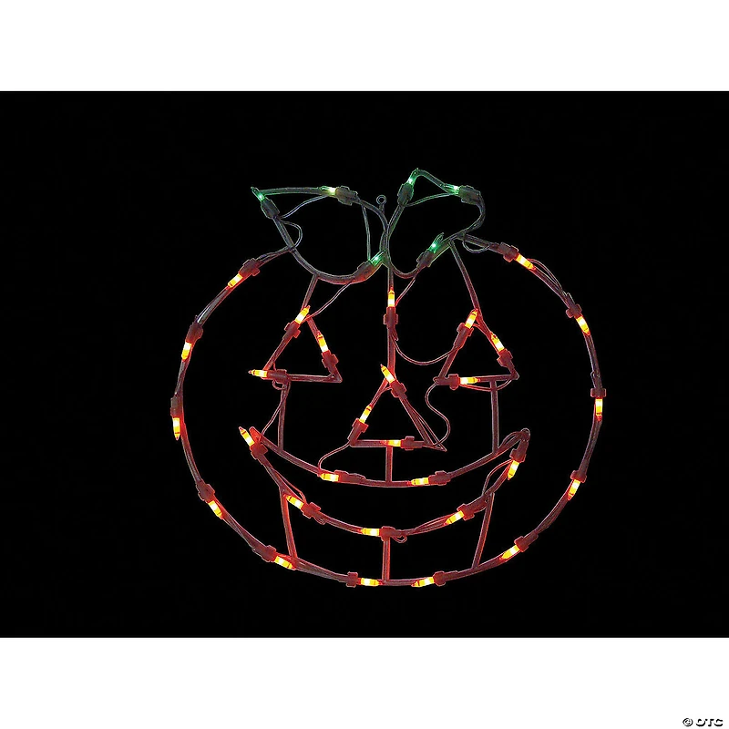 Northlight 14" Lighted Jack-O-Lantern Halloween Double Sided Window Silhouette Decoration
