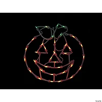 Northlight 14" Lighted Jack-O-Lantern Halloween Double Sided Window Silhouette Decoration