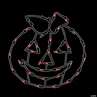 Northlight 14" Lighted Jack-O-Lantern Halloween Double Sided Window Silhouette Decoration