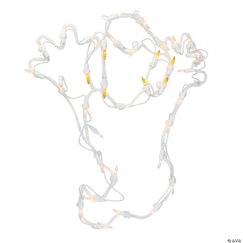 Northlight 15" Lighted Ghost Halloween Double Sided Window Silhouette Decoration