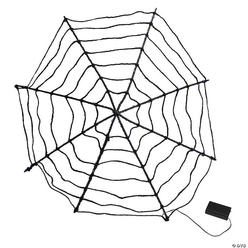 Northlight 16" Purple LED Spider Web Halloween Decoration