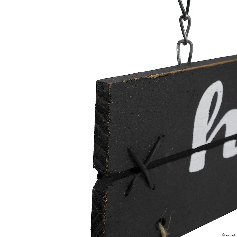 Northlight 17 Black Bat and Happy Halloween Metal Hanging Sign Wall Decor