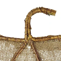 Northlight 19" Beige Burlap and Vine Pumpkin Fall Harvest Wall Hanging