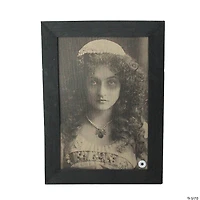 Northlight 19" Black and White Young Lady Animated Vintage Frame Halloween Wall Decor