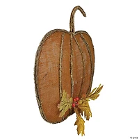 Northlight 19" Burlap Pumpkin Fall Harvest Wall Hanging
