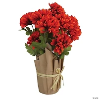 Northlight 20" Orange Fall Harvest Artificial Mum Plant in a Pot