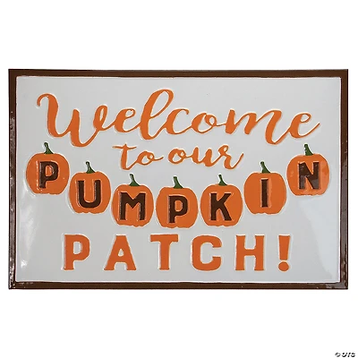 Northlight 20" Welcome To Our Pumpkin Patch! Autumn Metal Wall Decor