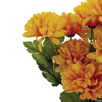 Northlight 20" Yellow Fall Harvest Artificial Mum Plant in a Pot