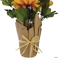 Northlight 20" Yellow Fall Harvest Artificial Mum Plant in a Pot