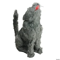 Northlight 22" Battery Operated Gray and Green Howling Wolf Halloween Figurine