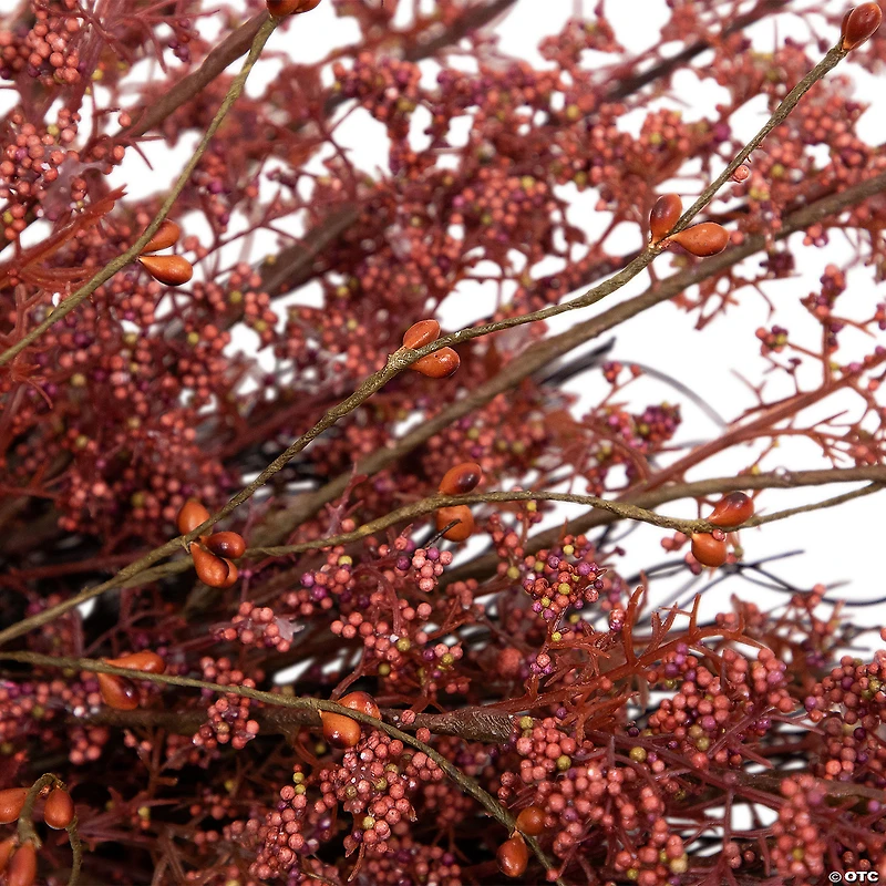 Northlight 24" Fall Harvest Burgundy Berry Artificial Wreath - Unlit