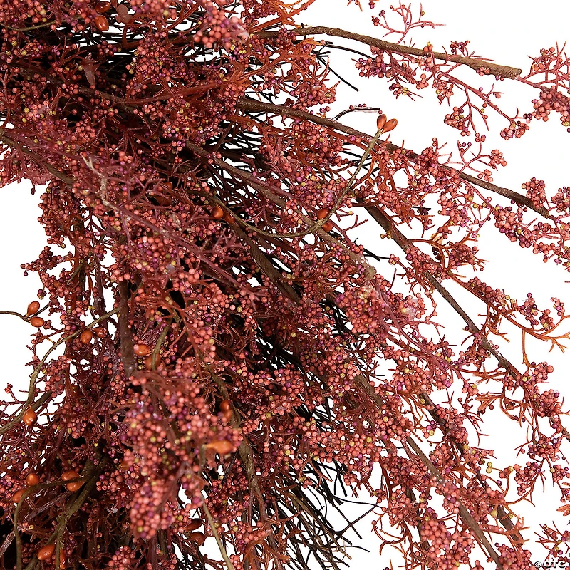Northlight 24" Fall Harvest Burgundy Berry Artificial Wreath - Unlit