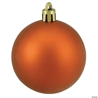 Northlight 24ct Orange Shatterproof 4-Finish Christmas Ball Ornaments 2.5" (60mm)