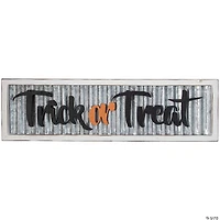 Northlight 27" Metal "Trick or Treat" Halloween Wall Sign
