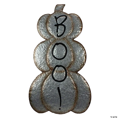 Northlight 28' Silver and Brown Metal Pumpkin Halloween Decoration