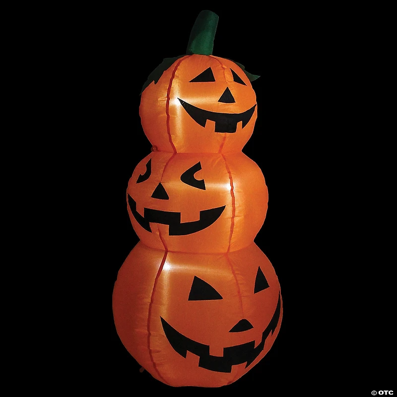 Northlight 3.5' Inflatable Lighted Pumpkin Trio Halloween Outdoor Yard Art