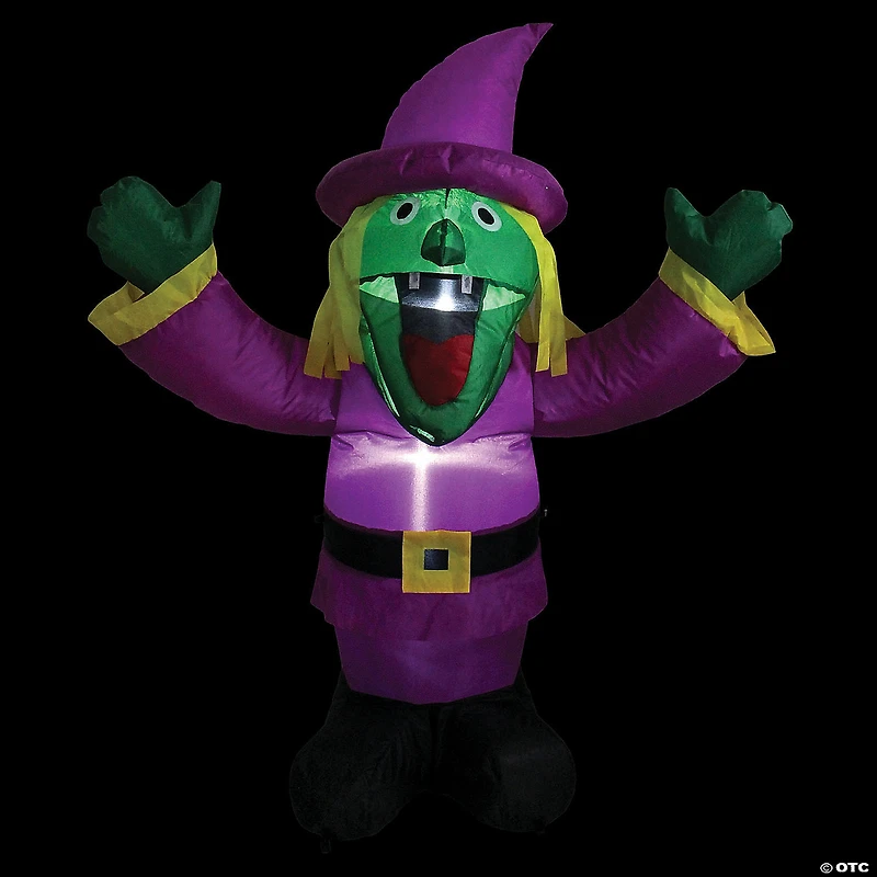 Northlight 3.5' Purple Inflatable Lighted Witch Halloween Outdoor Decoration