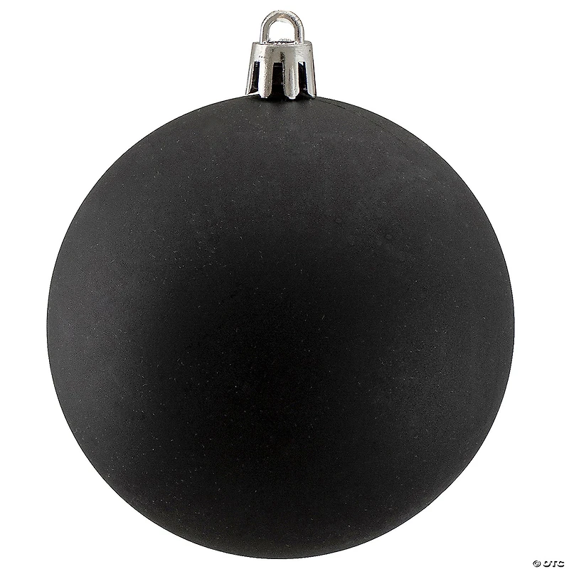 Northlight 32ct Black Shatterproof Matte Christmas Ball Ornaments 3.25" (80mm)