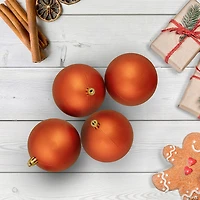Northlight 32ct Orange Shatterproof Matte Christmas Ball Ornaments 3.25" (80mm)