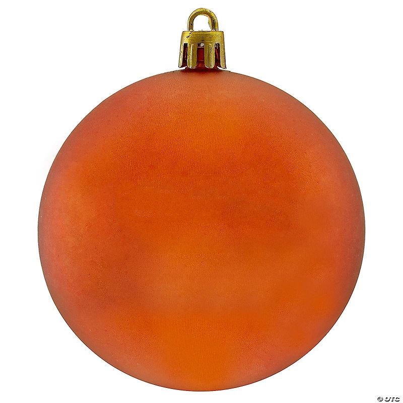 Northlight 32ct Orange Shatterproof Matte Christmas Ball Ornaments 3.25" (80mm)