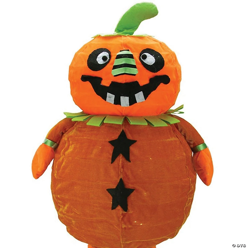 Northlight 37" Pre-Lit Orange and Black LED Standing Jack-O-Lantern Pumpkin Halloween Decor