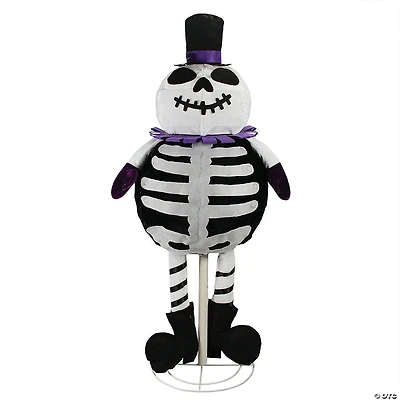 Northlight 39" Black and White LED Lighted Standing Skeleton Ghost Halloween Decor