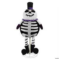 Northlight 39" Black and White LED Lighted Standing Skeleton Ghost Halloween Decor