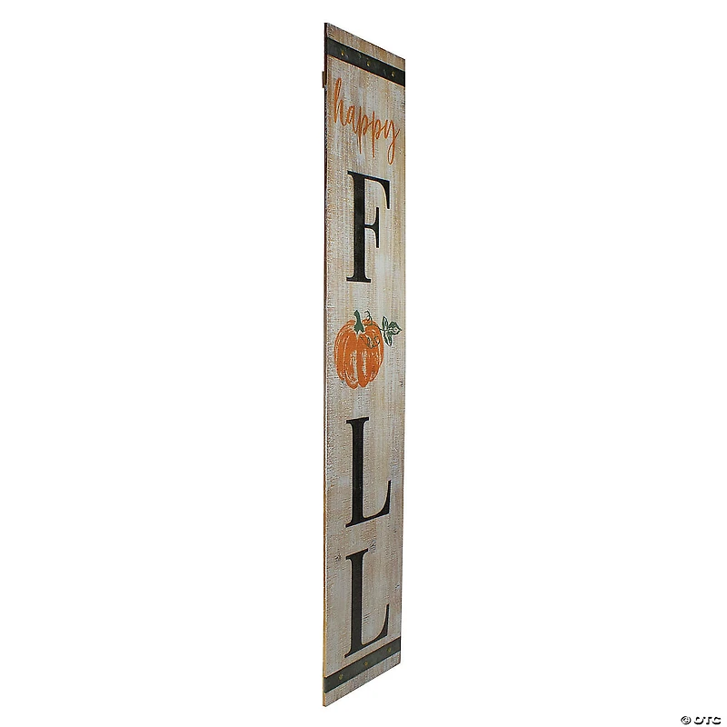 Northlight 48" Orange and Black Wooden "Happy Fall" Wall Sign