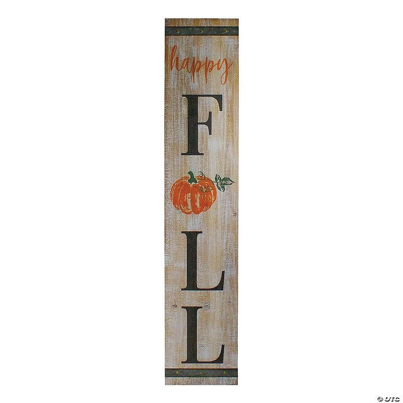 Northlight 48" Orange and Black Wooden "Happy Fall" Wall Sign