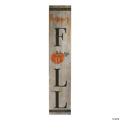 Northlight 48" Orange and Black Wooden "Happy Fall" Wall Sign