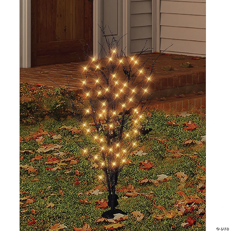 Northlight 50" Pre-Lit LED Black Bamboo Halloween Branch Tree