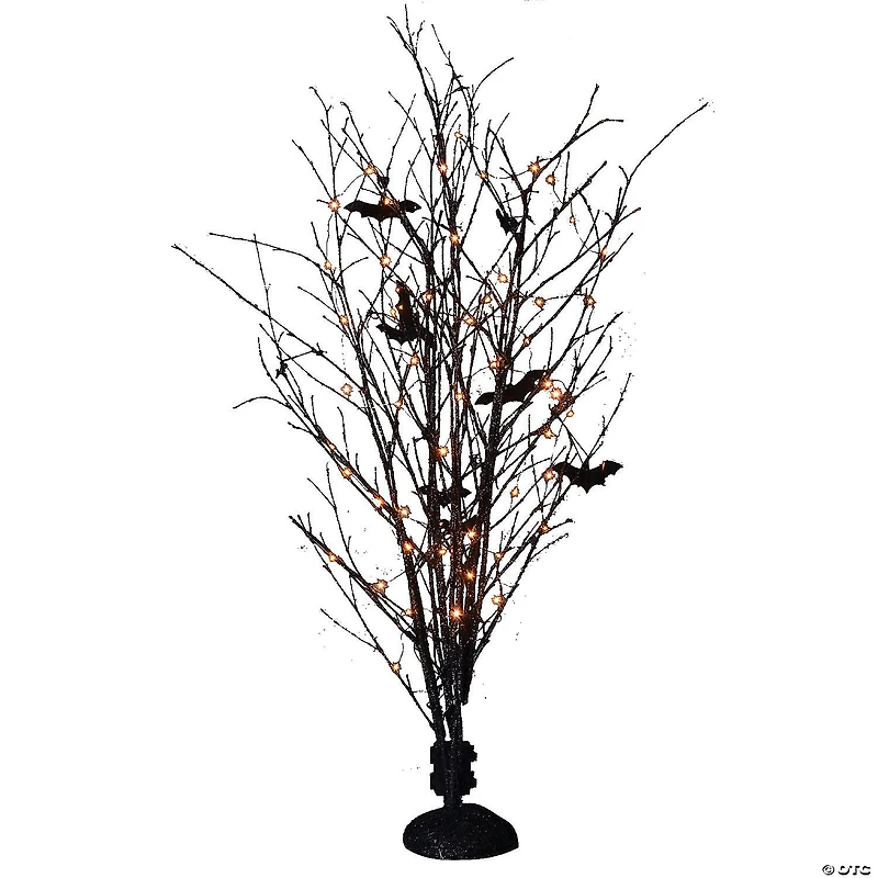 Northlight 50" Pre-Lit LED Black Bamboo Halloween Branch Tree
