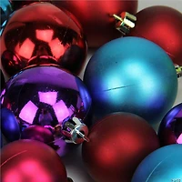 Northlight 50ct Purple and Green Shatterproof 2-Finish Christmas Ball Ornaments 2" (50mm)