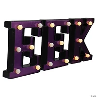 Northlight 6.5" LED Black and Purple EEK Halloween Marquee Sign