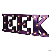 Northlight 6.5" LED Black and Purple EEK Halloween Marquee Sign