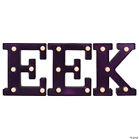 Northlight 6.5" LED Black and Purple EEK Halloween Marquee Sign
