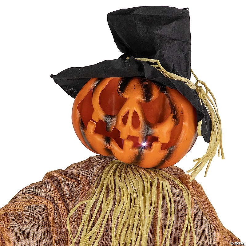 Northlight 6' Black and Brown Animated Jack o Lantern Scarecrow Halloween Decor