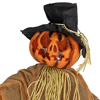 Northlight 6' Black and Brown Animated Jack o Lantern Scarecrow Halloween Decor