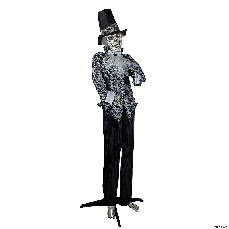 Northlight 6' Black and White Lighted and Animated Groom Halloween Decoration