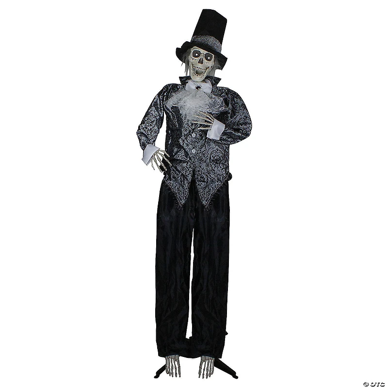 Northlight 6' Black and White Lighted and Animated Groom Halloween Decoration