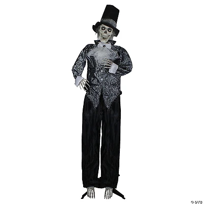 Northlight 6' Black and White Lighted and Animated Groom Halloween Decoration