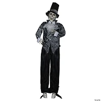 Northlight 6' Black and White Lighted and Animated Groom Halloween Decoration